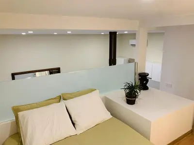 Cama o camas de una habitación en Modern Apartment III in Madrid