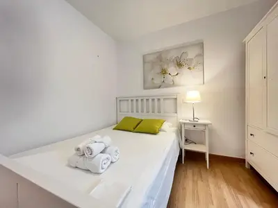 Cama o camas de una habitación en Exclusivo Terraza Tortosa Temporal