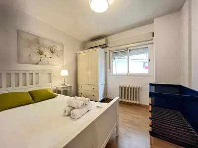 Cama o camas de una habitación en Exclusivo Terraza Tortosa Temporal