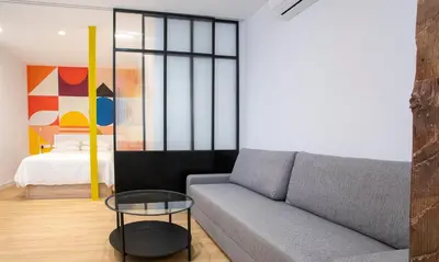 Zona de estar de Un hogar en el Madrid de los Austrias