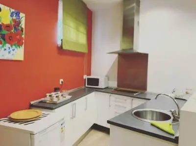 Una cocina o zona de cocina en Loft I en Madrid