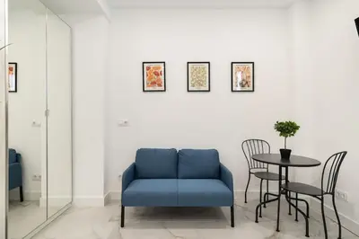 Zona de estar de Nice studio in Madrid LEY2