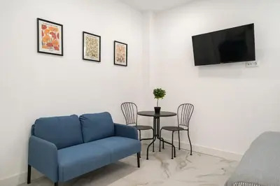 Una televisión o centro de entretenimiento en Nice studio in Madrid LEY2