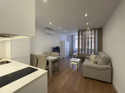 Una televisión o centro de entretenimiento en Apartamentos ALFISA Puerta del Sol