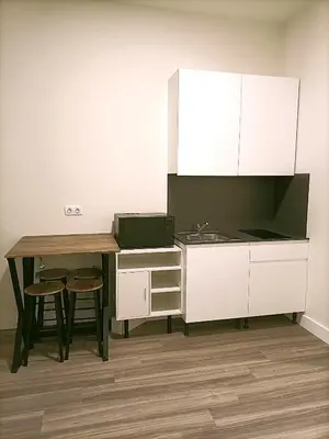 Una cocina o zona de cocina en Madrid Suites