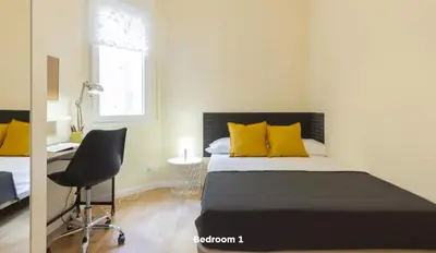 Cama o camas de una habitación en Smartliving Madrid Sur