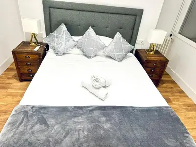 Cama o camas de una habitación en Oshun Venice Salamanca II - Mid-stay