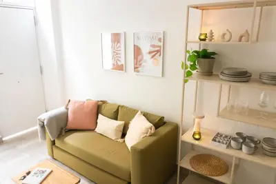 Zona de estar de JM11B Apartamento Chamberi AC WIFI Fibra