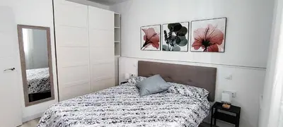 Cama o camas de una habitación en Luxury two bedrooms Madrid downtown