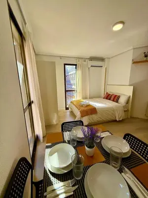 Cama o camas de una habitación en Apartamento Centro De Madrid Aduana