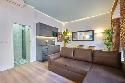 Zona de estar de ºRS CityCentre DownTown WiFi AC SmartTVº