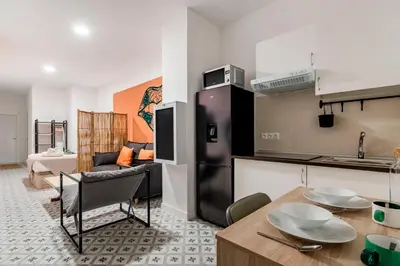 Una cocina o zona de cocina en Charming Urban Madrid