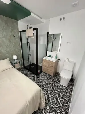 Cama o camas de una habitación en Apartamento con 8 habitaciones y 5 baños