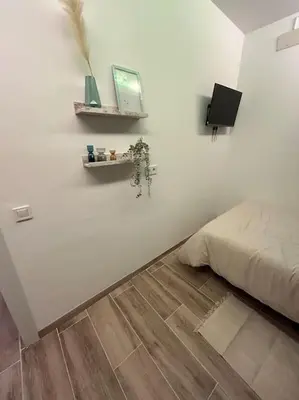 Una televisión o centro de entretenimiento en Apartamento con 8 habitaciones y 5 baños