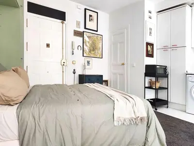 Cama o camas de una habitación en Estudio