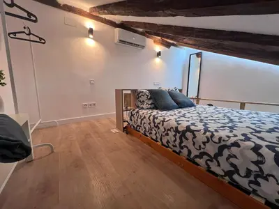 Cama o camas de una habitación en Inmejorable ubicación céntrica