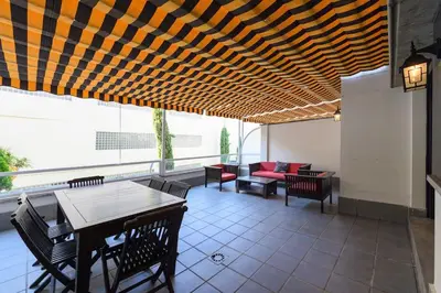 Zona de estar de Moderno Apartamento TEMPORAL Familiar con Terraza SOD11
