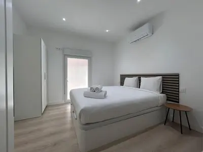 Cama o camas de una habitación en Large Apartment in Madrid - Boto