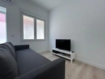 Una televisión o centro de entretenimiento en Large Apartment in Madrid - Boto