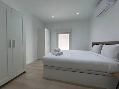 Cama o camas de una habitación en Large Apartment in Madrid - Boto