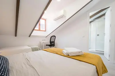 Cama o camas de una habitación en Exclusivo Ático con terraza en Plaza Mayor