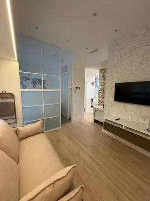 Una televisión o centro de entretenimiento en Madrid Centro Apartamnto Estreno