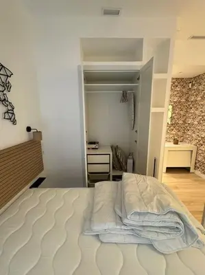 Cama o camas de una habitación en Madrid Centro Apartamnto Estreno