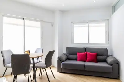 Zona de estar de Apartamento moderno céntrico con AC y Luz natural