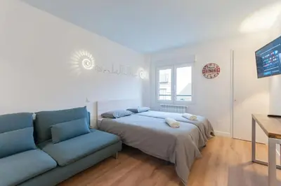 Cama o camas de una habitación en ººDL New Atocha City Centre WiFi AC SmartTVºº