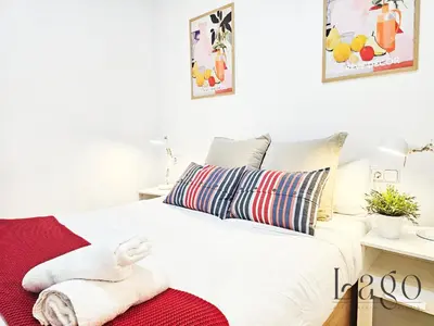 Cama o camas de una habitación en Apartamento central en Madrid - sol