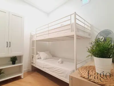 Cama o camas de una habitación en Apartamento central en Madrid - sol