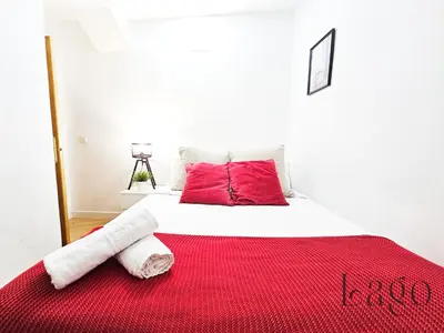 Cama o camas de una habitación en Apartamento central en Madrid - sol