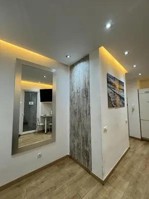 Una televisión o centro de entretenimiento en Apartamento con patio en Madrid centro