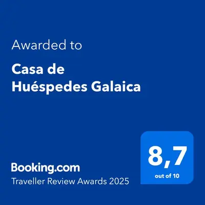Certificado, premio, señal o documento que está expuesto en Casa de Huéspedes Galaica
