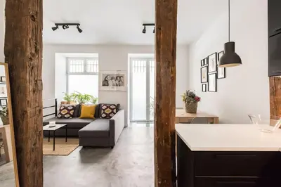 Zona de estar de Exclusive designer loft in the centre for 6 people - Duque