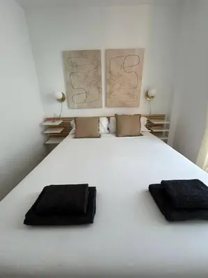 Cama o camas de una habitación en MyHouseSpain - Piso con terraza en Madrid