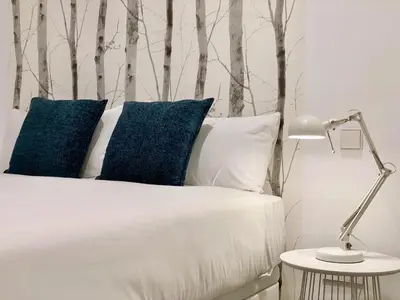 Cama o camas de una habitación en Charming Urban La Latina