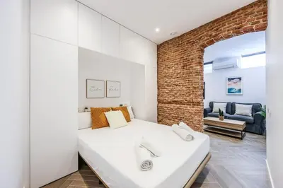 Cama o camas de una habitación en Urban Quiet in Madrid - Ideal for Couples