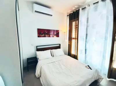 Cama o camas de una habitación en Metro Avenida de America 02