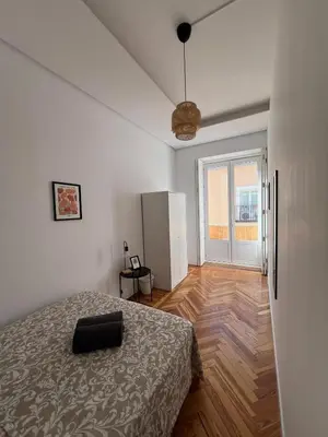 Cama o camas de una habitación en Private rooms in Magdalena Street