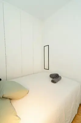 Cama o camas de una habitación en Private rooms in Magdalena Street