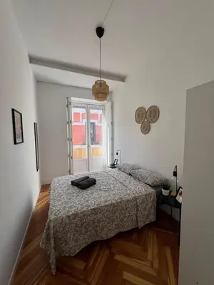 Cama o camas de una habitación en Private rooms in Magdalena Street