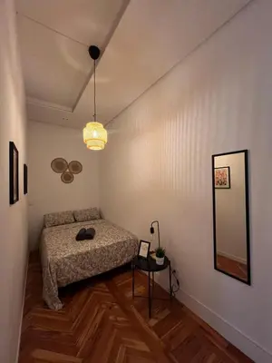 Cama o camas de una habitación en Private rooms in Magdalena Street