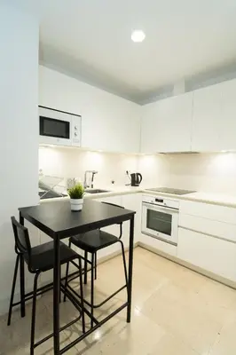Una cocina o zona de cocina en Private rooms in Magdalena Street
