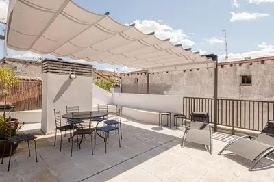 Un balcón o terraza de Espectacular Ático en el Centro
