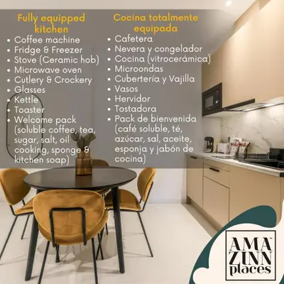 Una cocina o zona de cocina en Apartamentos Embajadores XX