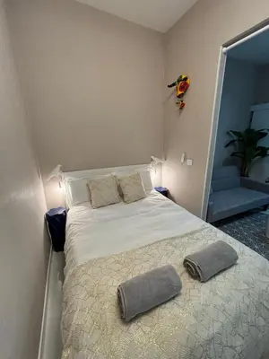 Cama o camas de una habitación en Cozy & Central MALASAÑA