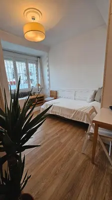 Cama o camas de una habitación en Fuencarral Figueroa centro Parking