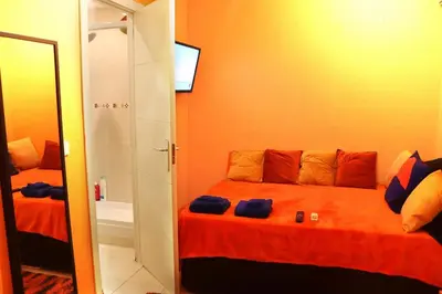 Cama o camas de una habitación en Fuencarral Figueroa centro Parking