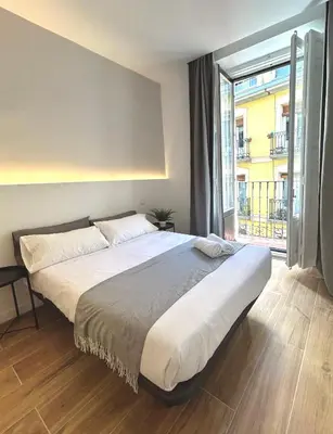 Cama o camas de una habitación en Casa de huéspedes San Andrés